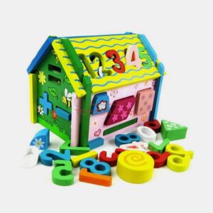 Kid Building Block Digital Shape Disassembly House Wooden Toys